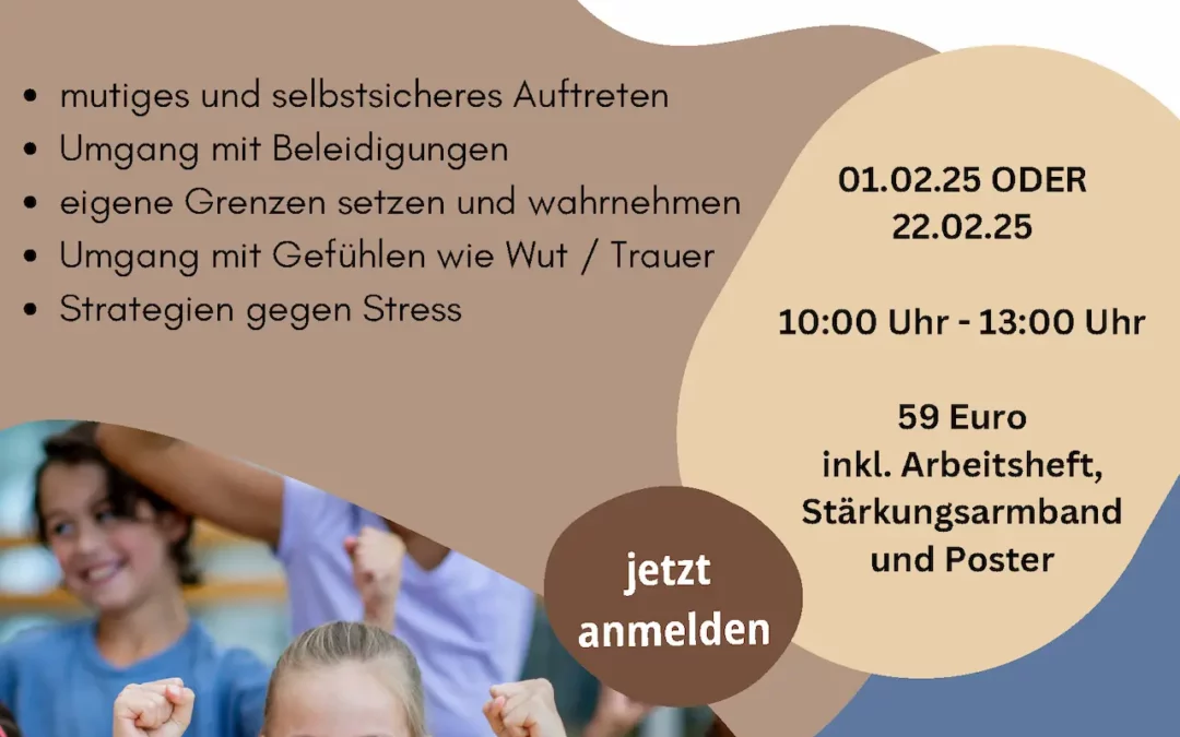 01.02. oder 25.02.2025 LÖWENSTARK FÜR KIDS – RESILIENZTRAINING 5-7 Jahre