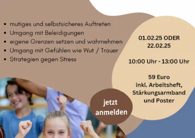 01.02. oder 25.02.2025 LÖWENSTARK FÜR KIDS – RESILIENZTRAINING 5-7 Jahre