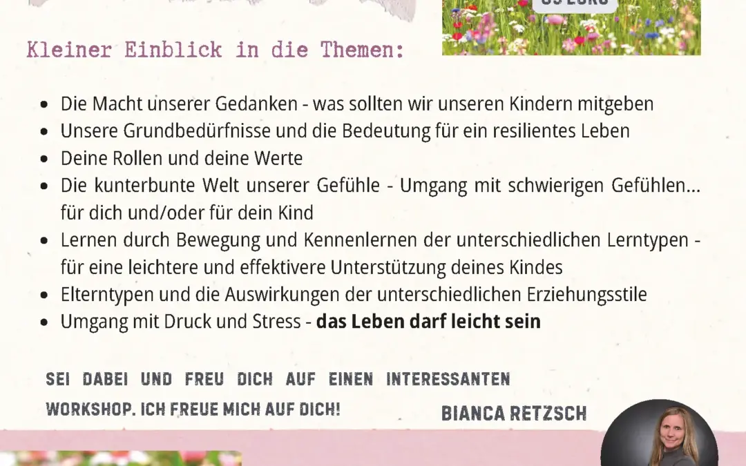 27.09.2025 Resilienztraining für Mütter