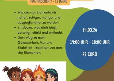 14.03.26 Erde – Luft – Feuer – Wasser Finde deine innere Balance